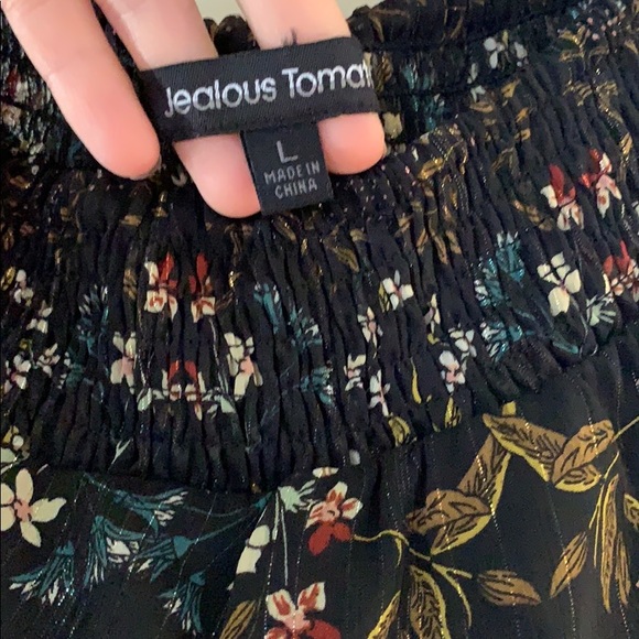 Off the shoulder BoHo dress with double leg slit - Picture 6 of 8